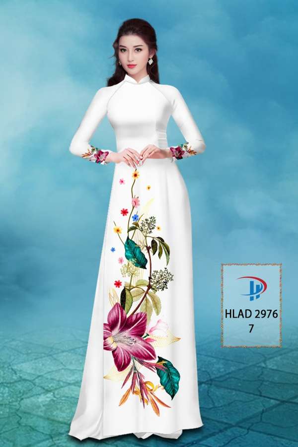 Vải Áo Dài Hoa In 3D AD HLAD2976 66
